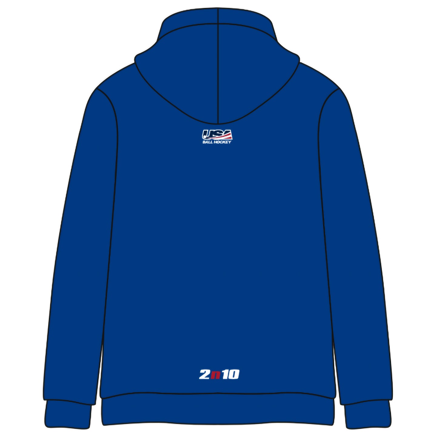 2026 USA Royal Blue Stitched Cotton Hoodie (w/lace neck)