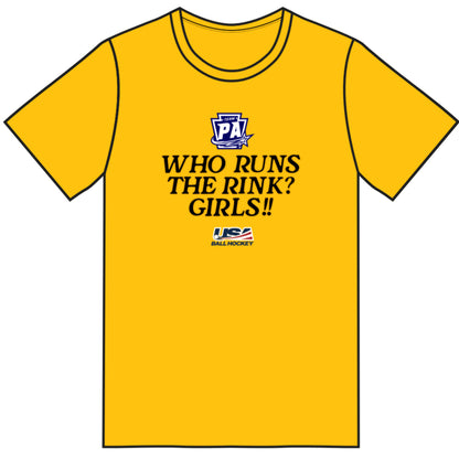 PA Future Stars T Shirt - Who Runs the Rink? (4 colors)