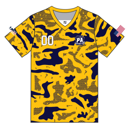 PA Future Stars Customizable Yellow Camo Short Sleeve