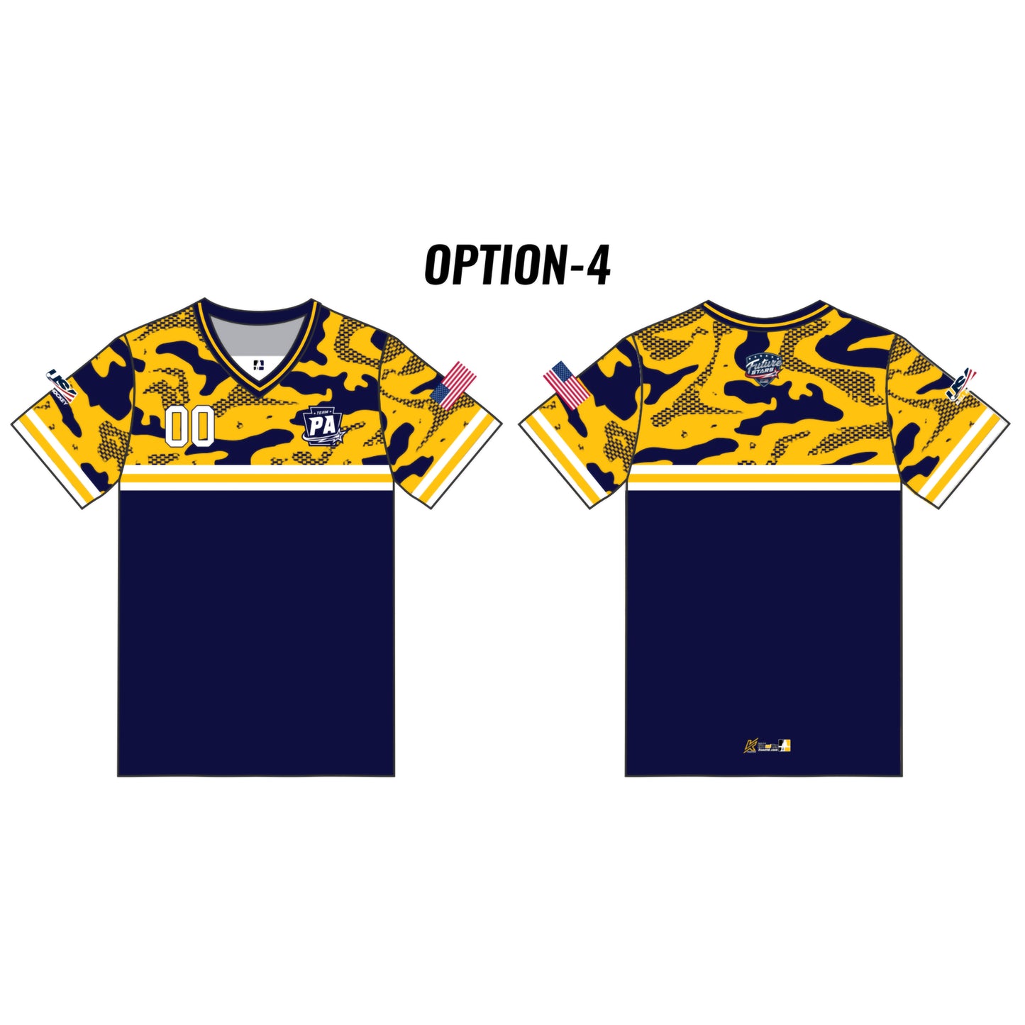 PA Future Stars Customizable Blue Camo Short Sleeve (5 design options)