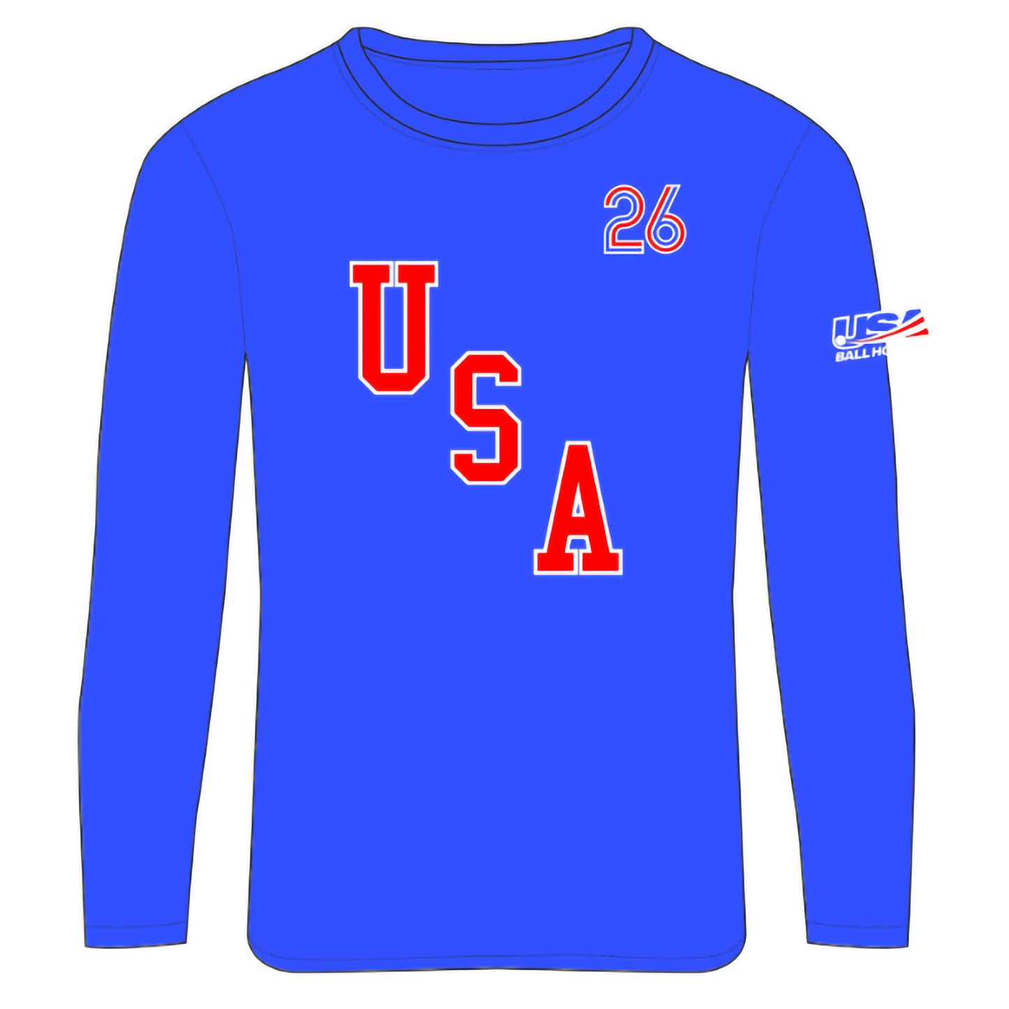 2026 Blue & White USA Long Sleeve