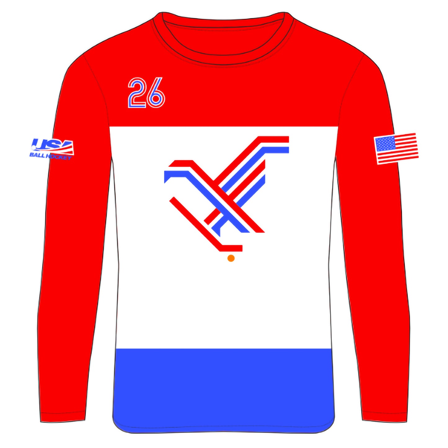 2026 Red White and Blue "Stick Eagle" Long Sleeve