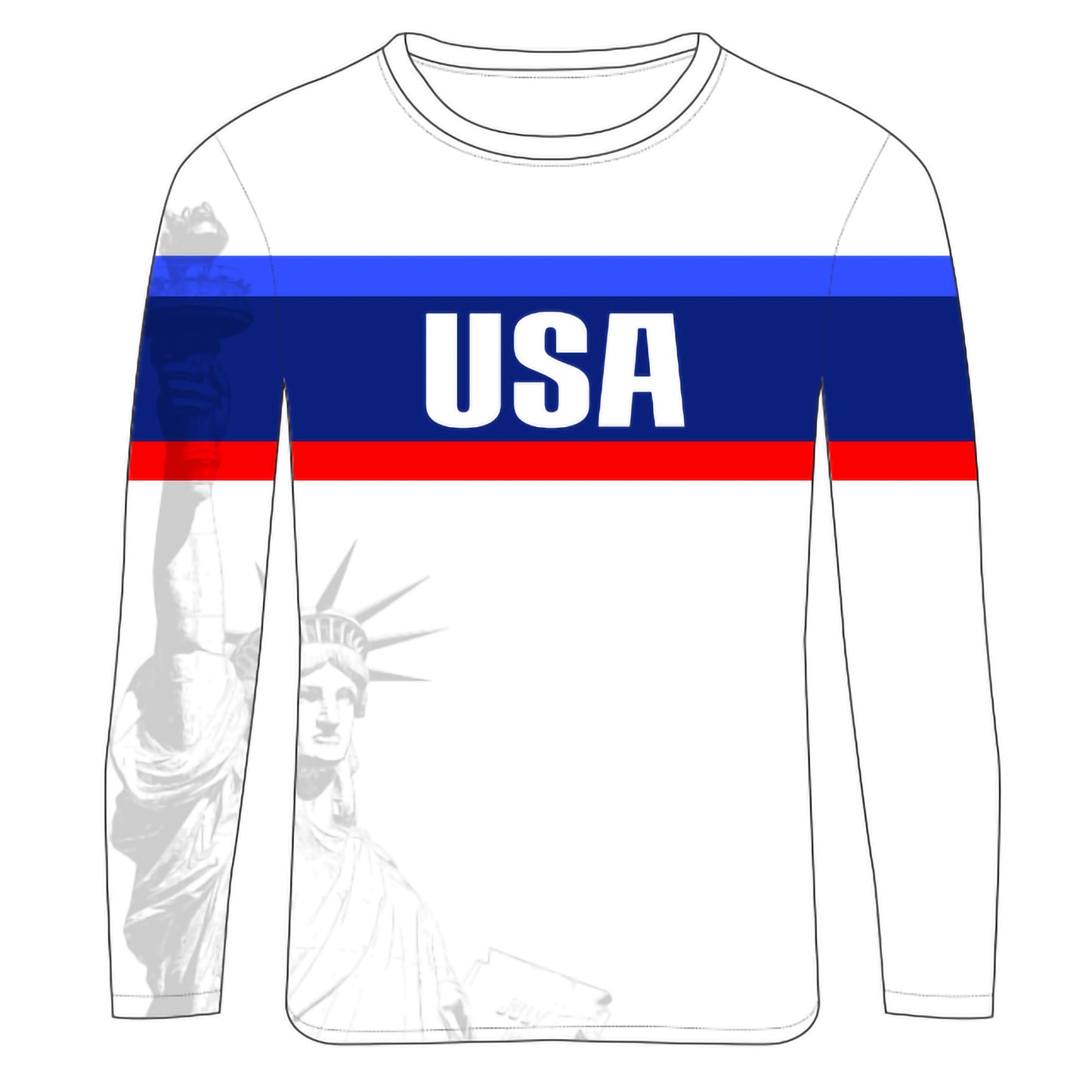 2026 Statue of Liberty Stripes Long Sleeve