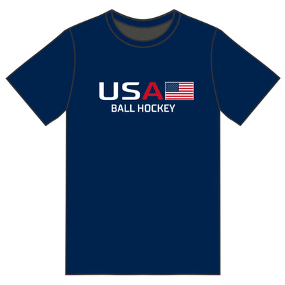 2026 Navy USA Ball Hockey Short Sleeve
