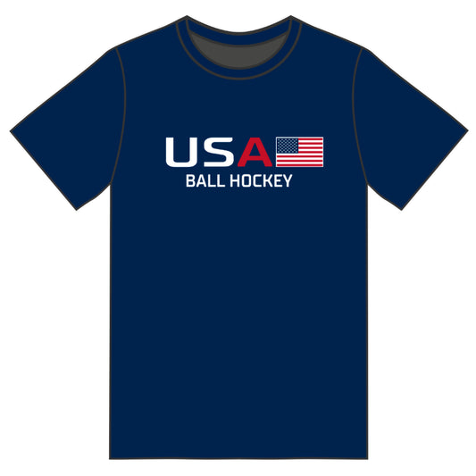 2026 Navy USA Ball Hockey Short Sleeve