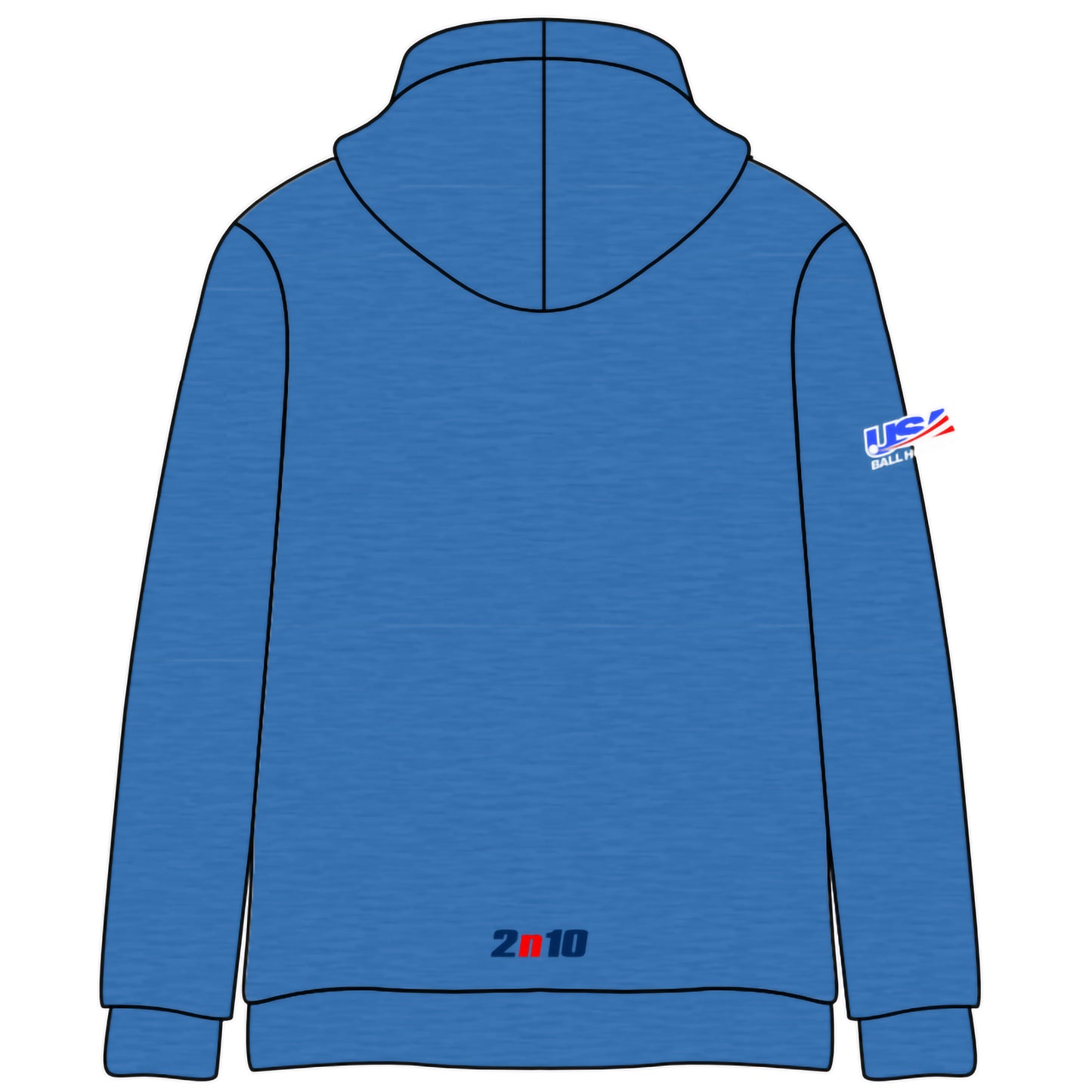 2026 Stick Eagle Stitched Melange Cotton Hoodie (5 color options)