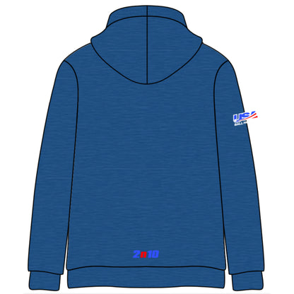 2026 Stick Eagle Stitched Melange Cotton Hoodie (5 color options)
