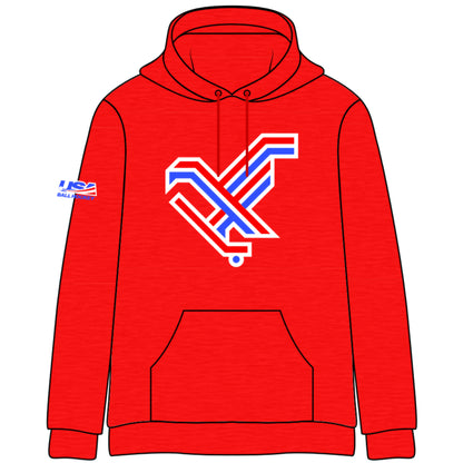 2026 Stick Eagle Stitched Melange Cotton Hoodie (5 color options)