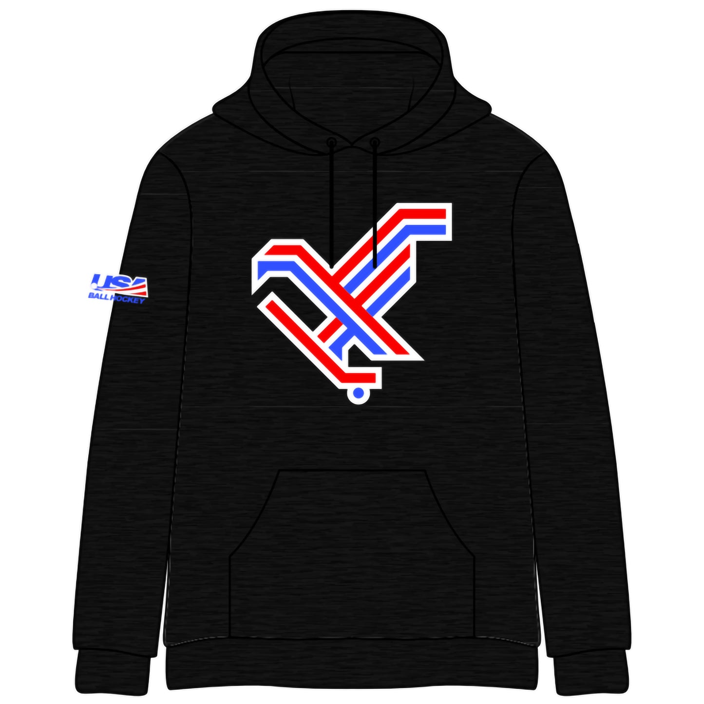 2026 Stick Eagle Stitched Melange Cotton Hoodie (5 color options)
