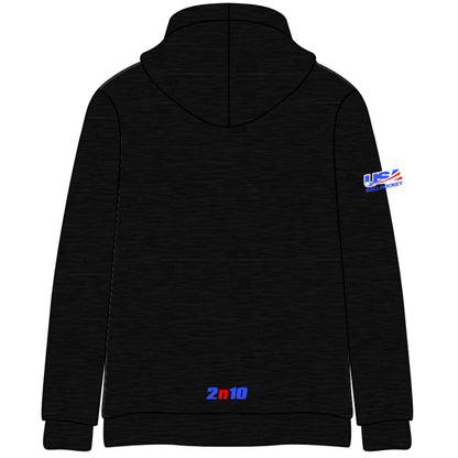 2026 Stick Eagle Stitched Melange Cotton Hoodie (5 color options)