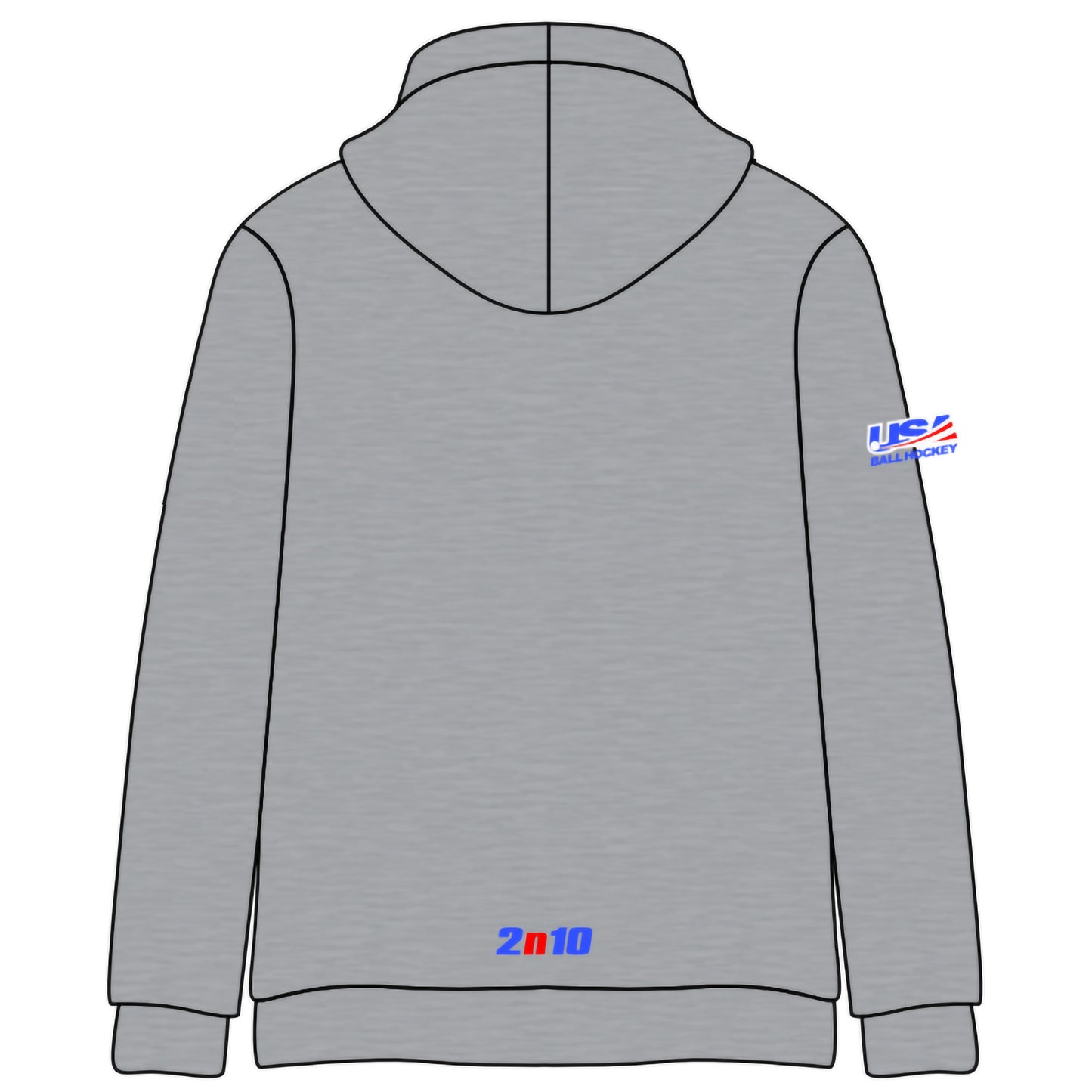 2026 Stick Eagle Stitched Melange Cotton Hoodie (5 color options)