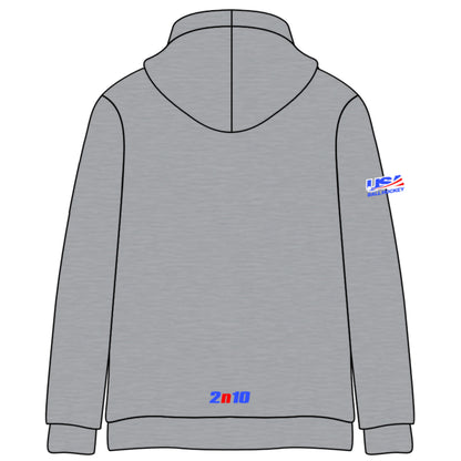 2026 Stick Eagle Stitched Melange Cotton Hoodie (5 color options)